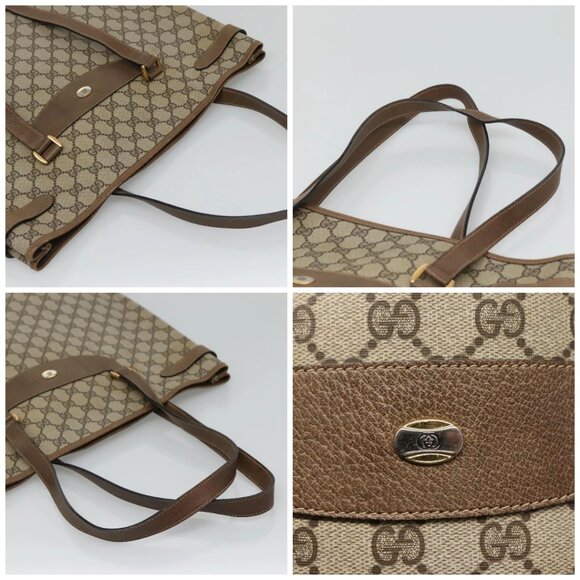 GUCCI GG Supreme Tote Bag PVC Beige Gold 39 02 061 Auth ep9449 - Picture 16 of 16